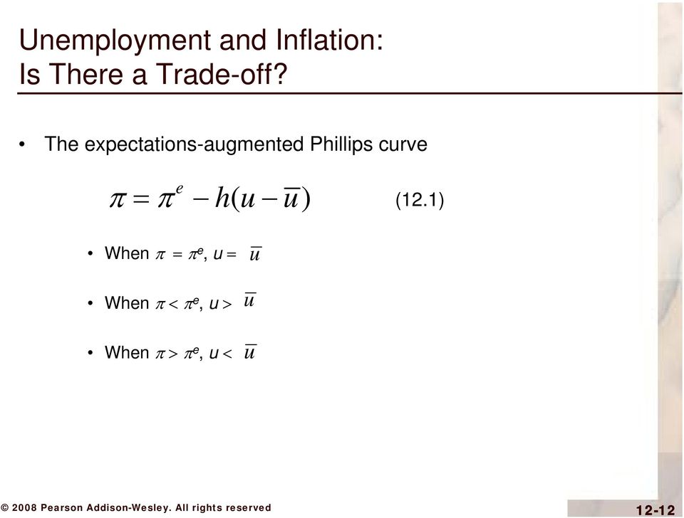 The expectations-augmented Phillips curve e
