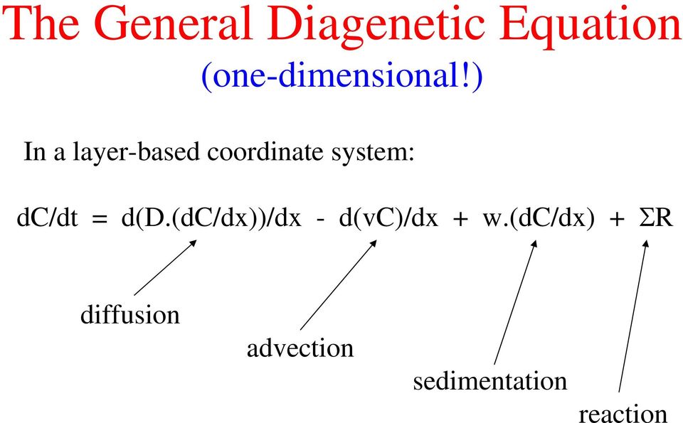 ) In a layer-based coordinate system: dc/dt