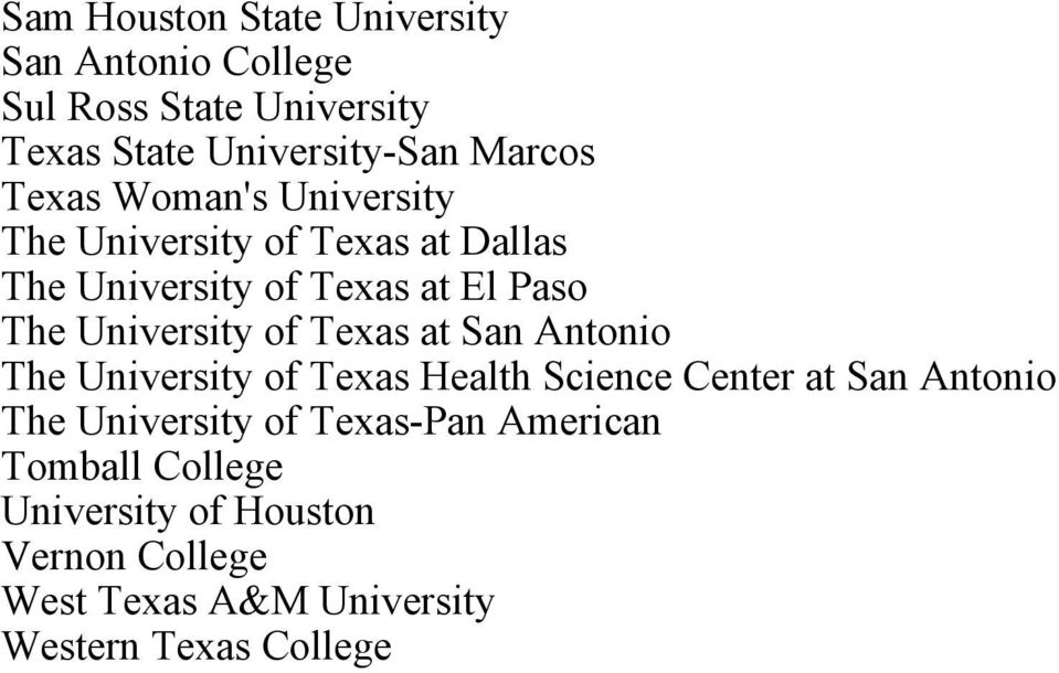 University of Texas Health Science Center at San Antonio The University of Texas-Pan