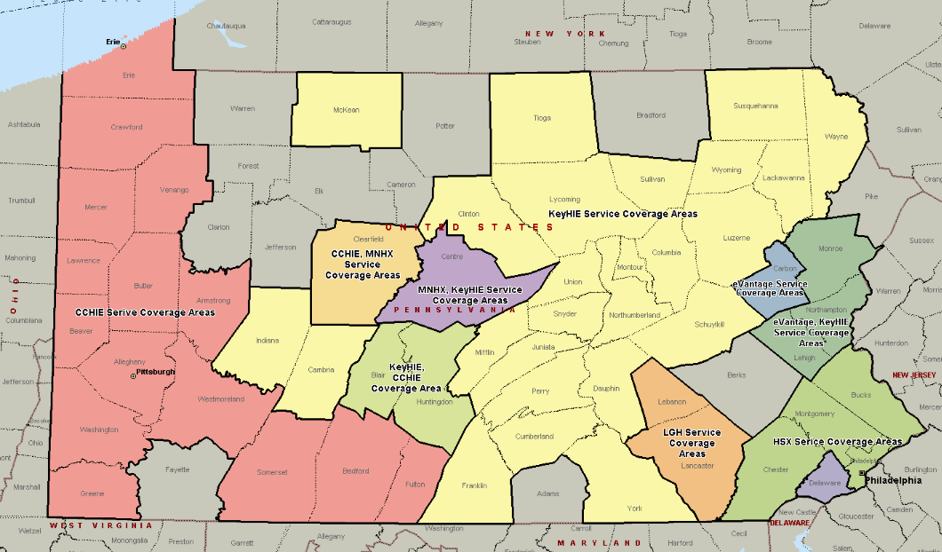 HIOs Currently Operational in the Commonwealth Note: Pennsylvania counties shown in