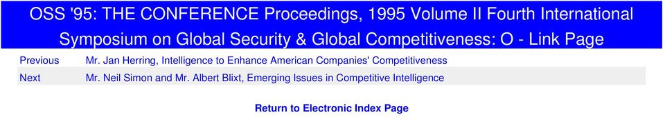 Jan Herring, Intelligence to Enhance American Companies' Competitiveness Next Mr.
