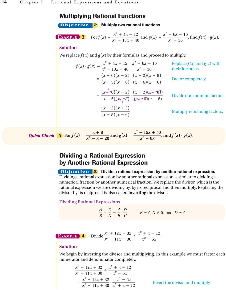 Five 25. Rational Expressions and Equations C H A P T E R - PDF Pertaining To Dividing Rational Expressions Worksheet