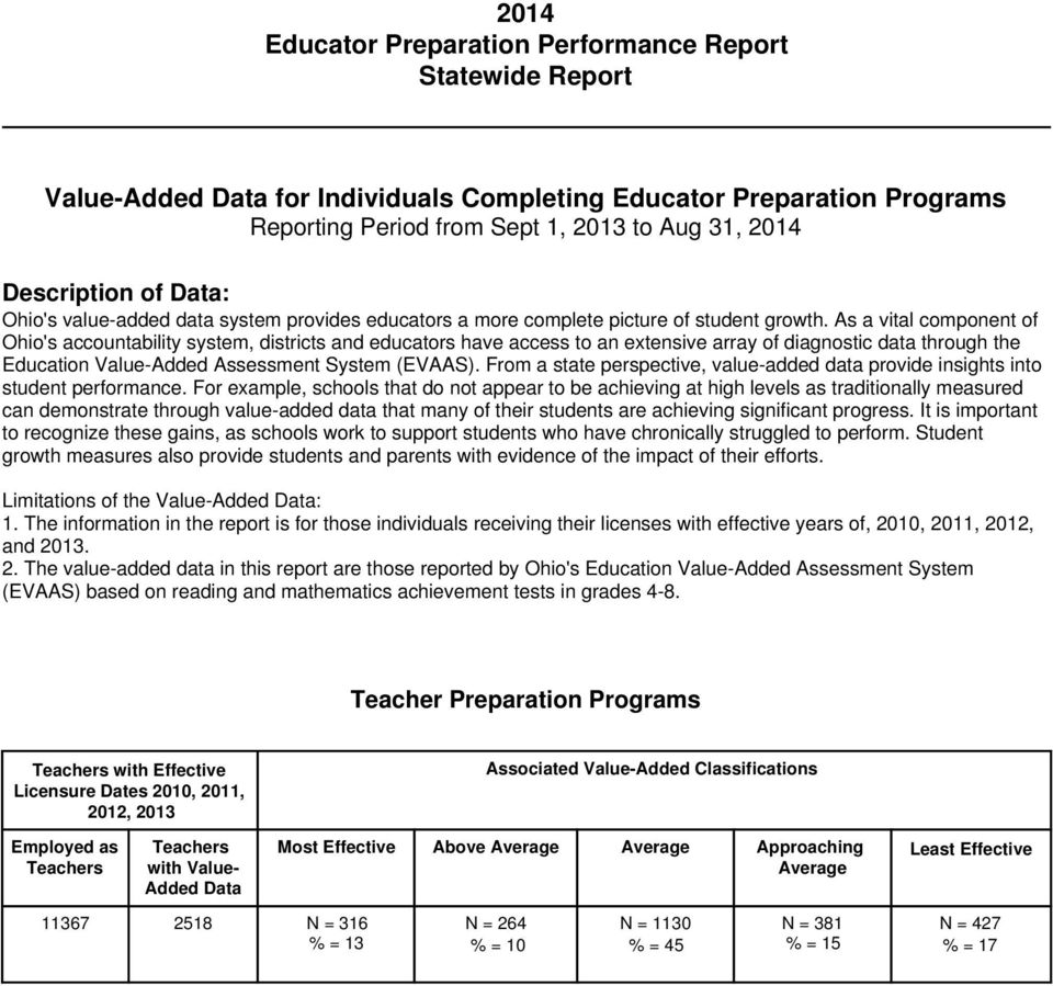 As a vital component of Ohio's accountability system, districts and educators have access to an extensive array of diagnostic data through the Education Value-Added Assessment System (EVAAS).