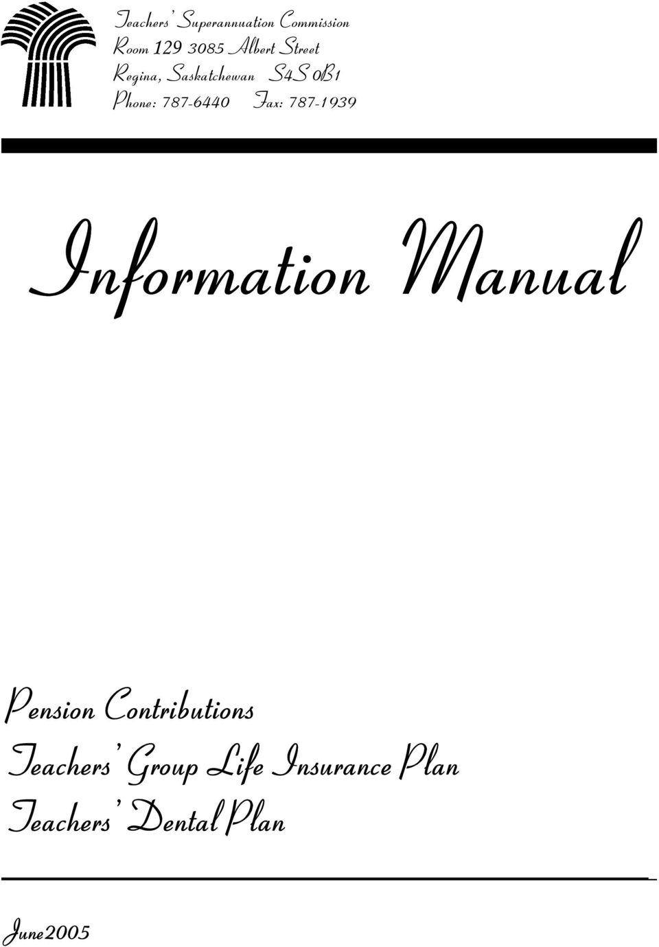 787-1939 Information Manual Pension Contributions