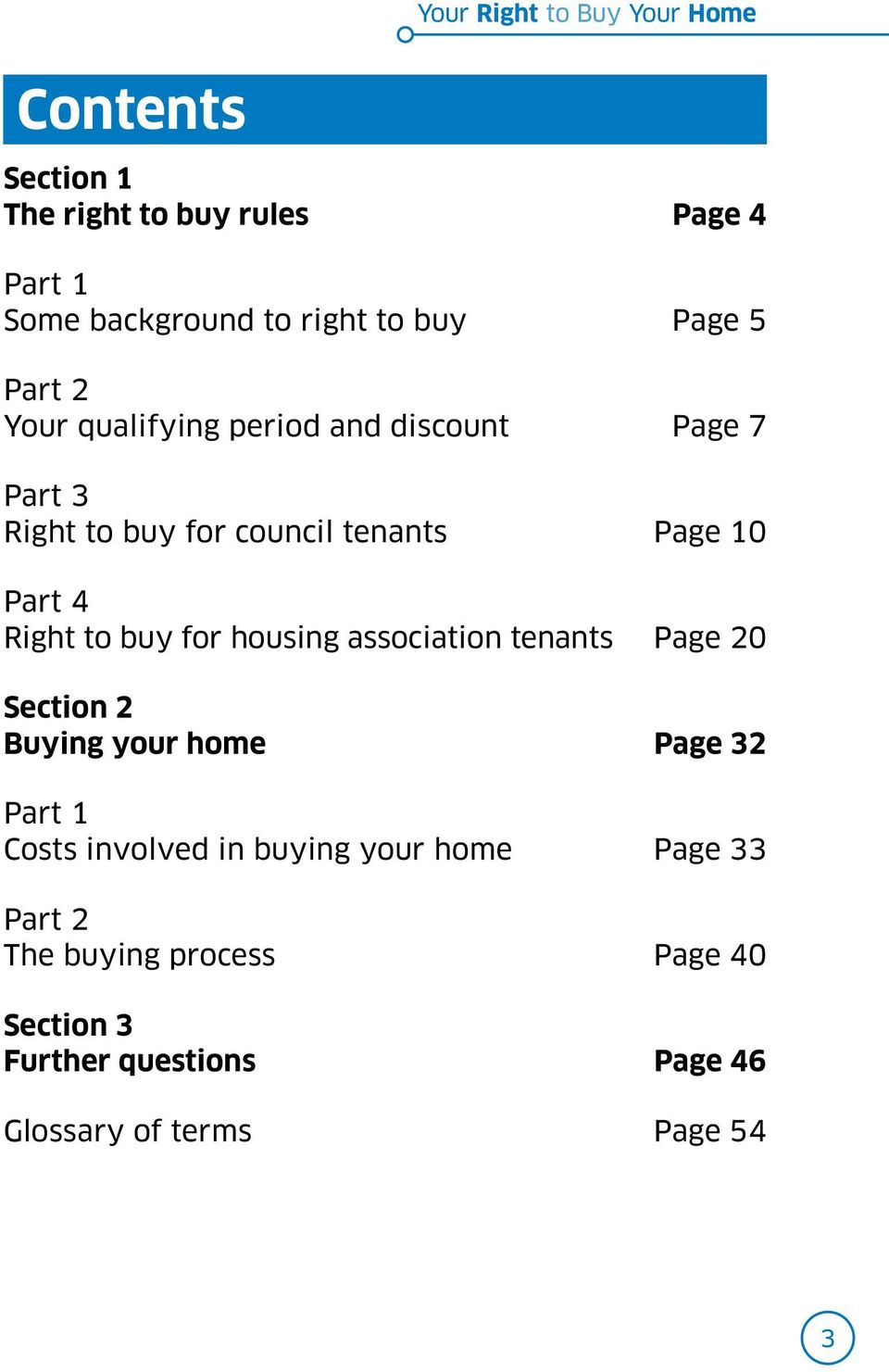 Right to buy for housing association tenants Page 20 Section 2 Buying your home Page 32 Part 1 Costs involved in