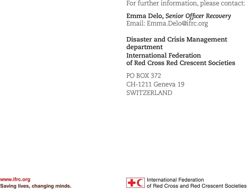 org Disaster and Crisis Management department International
