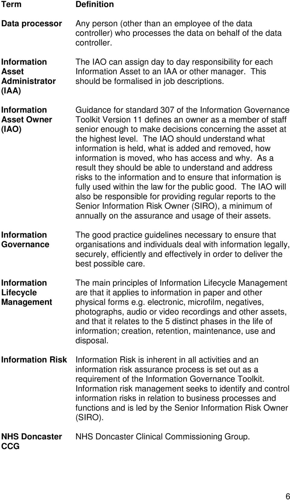 information governance policy - pdf