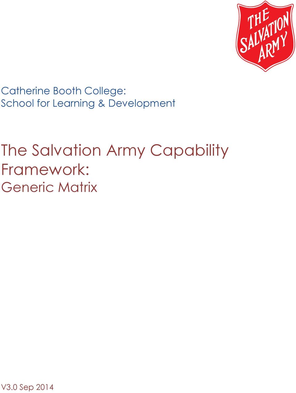 Salvation Army Capability