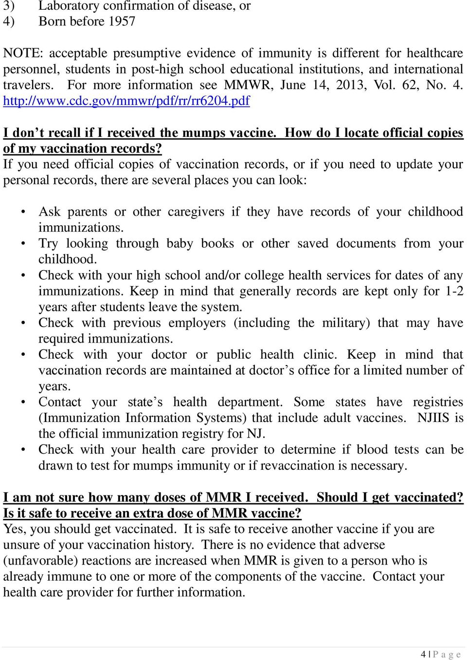 How do I locate official copies of my vaccination records?