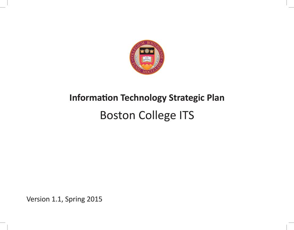 Plan Boston College