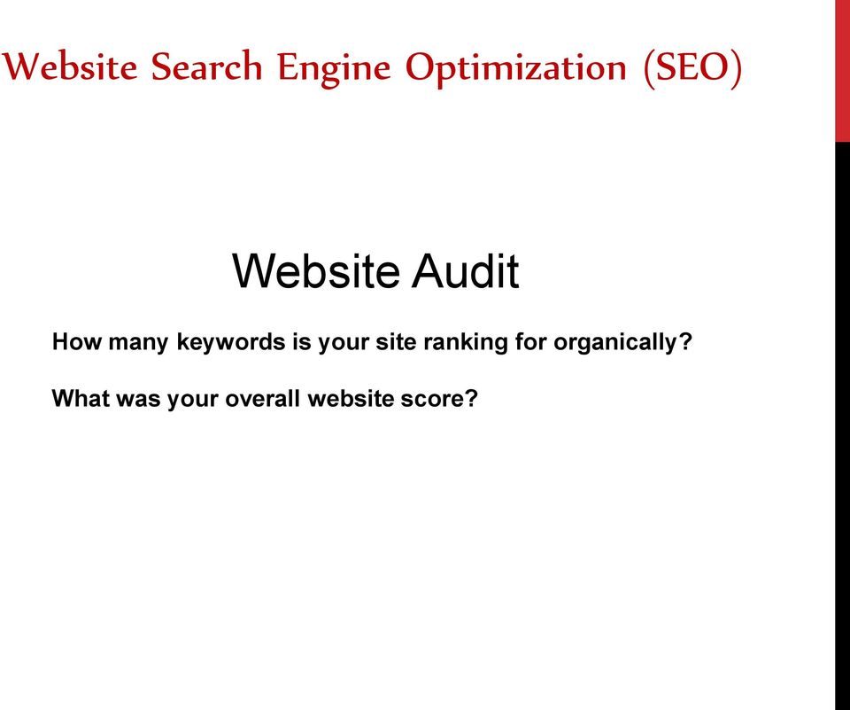 keywords is your site ranking for
