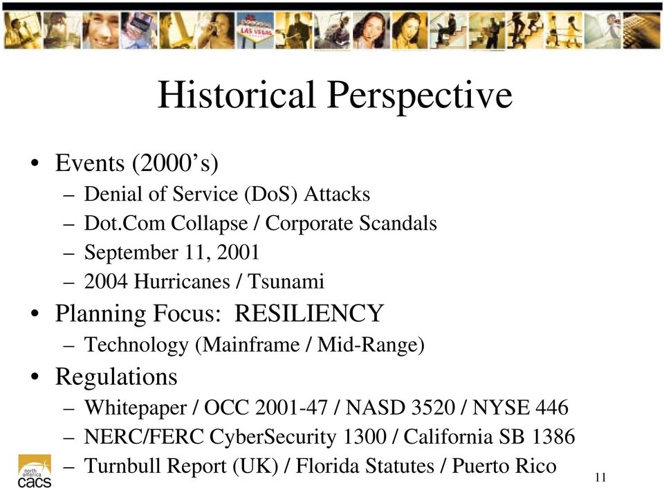 RESILIENCY Technology (Mainframe / Mid-Range) Regulations Whitepaper / OCC 2001-47 / NASD 3520