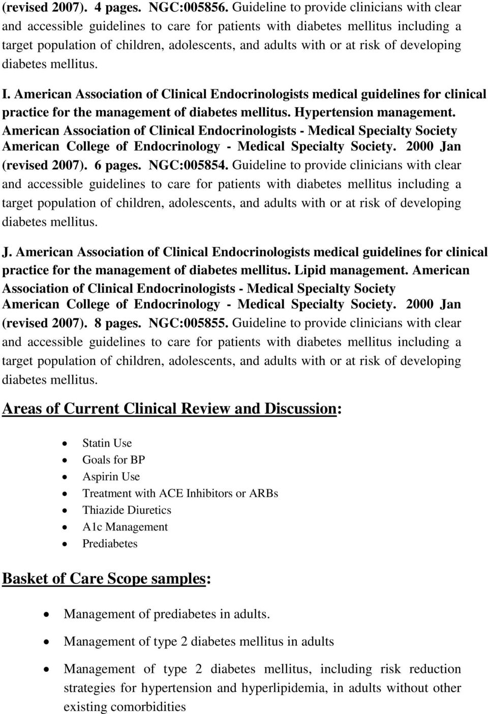 developing I. American Association of Clinical Endocrinologists medical guidelines for clinical practice for the management of Hypertension management.