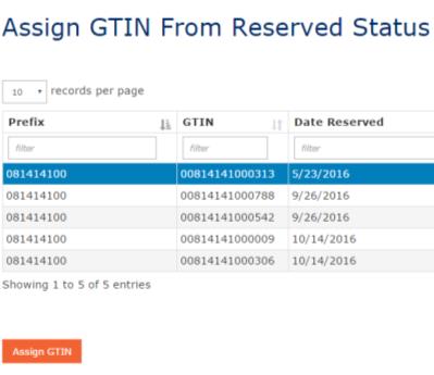 Creating a Variable Measure Product (continued) 7. Assign the GTIN. Using the three GTIN assignment options, select the appropriate button for this product.