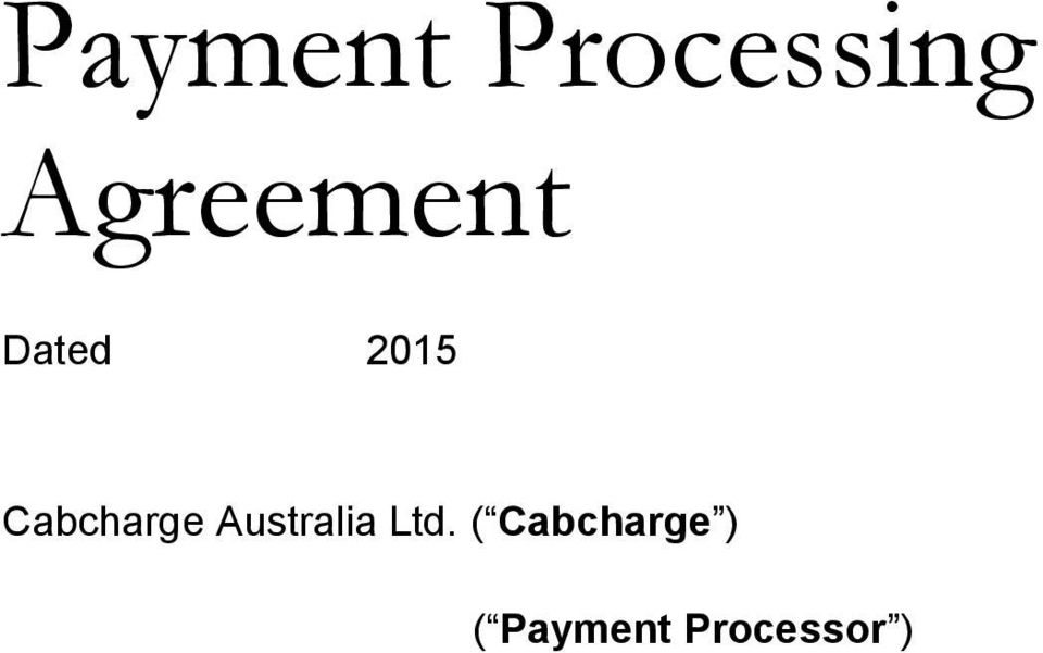 Cabcharge Australia Ltd.