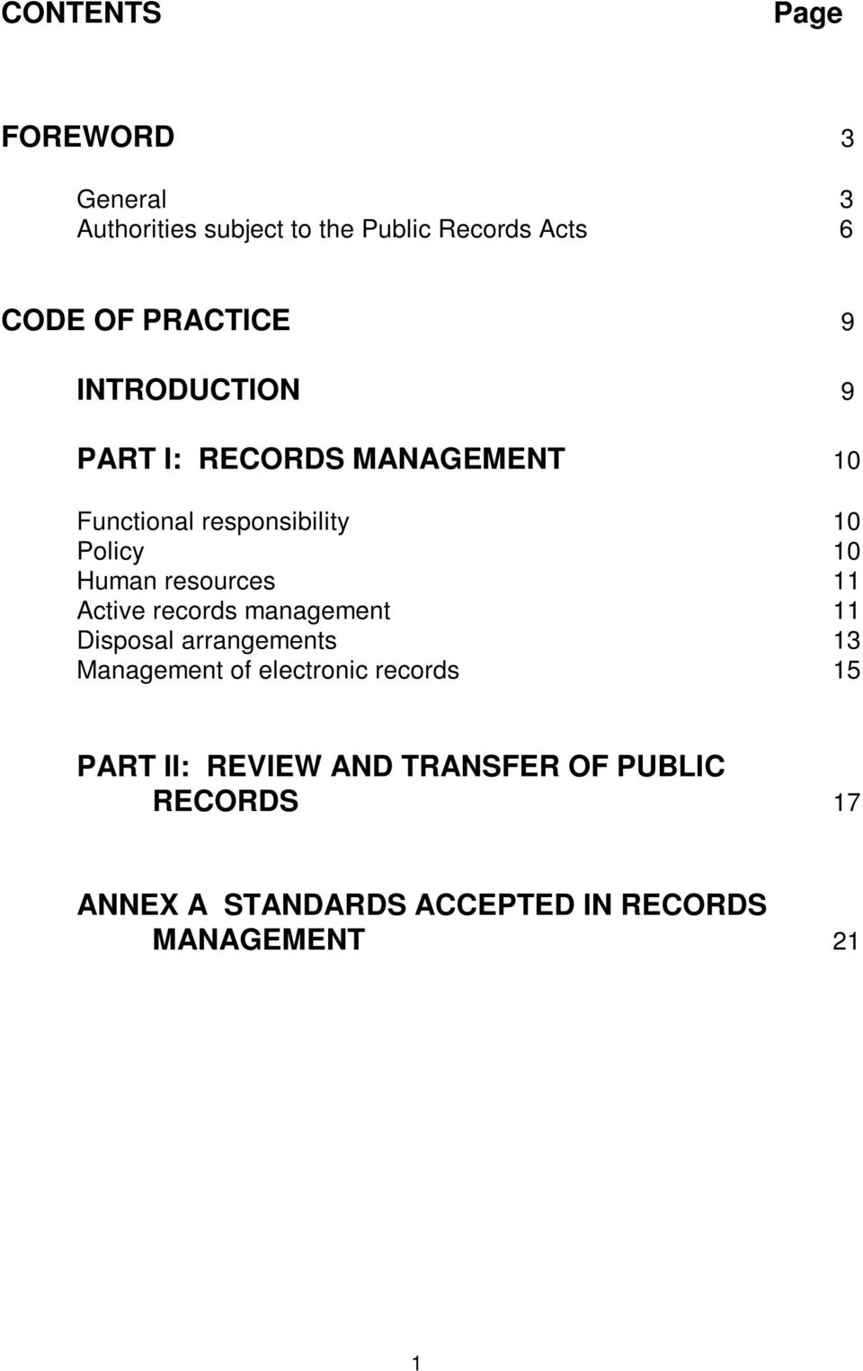 Human resources 11 Active records management 11 Disposal arrangements 13 Management of electronic