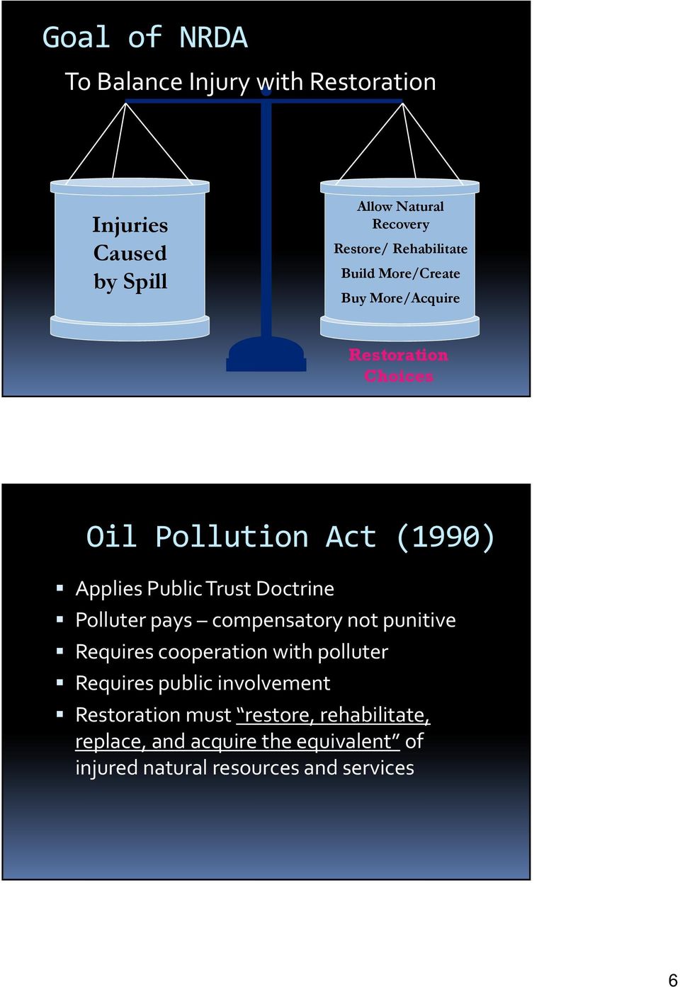 Doctrine Pllt Polluter pays compensatory not punitive Requires cooperation with polluter Requires public