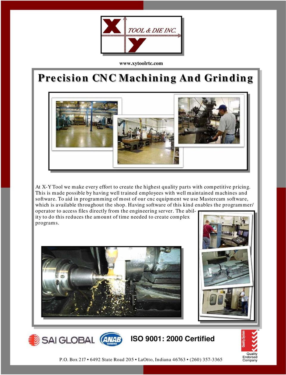 To aid in programming of most of our cnc equipment we use Mastercam software, which is available throughout the shop.