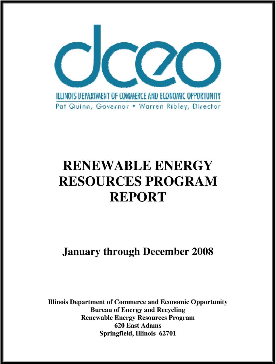 Opportunity Bureau of Energy and Recycling Renewable Energy