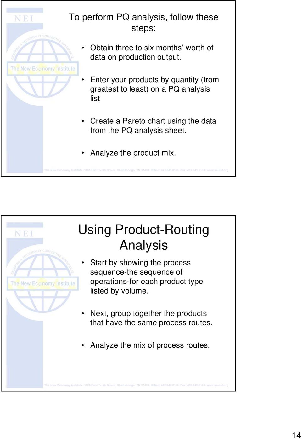 analysis sheet. Analyze the product mix.