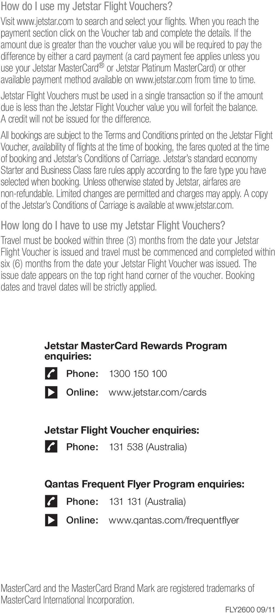 Platinum MasterCard) or other available payment method available on www.jetstar.com from time to time.