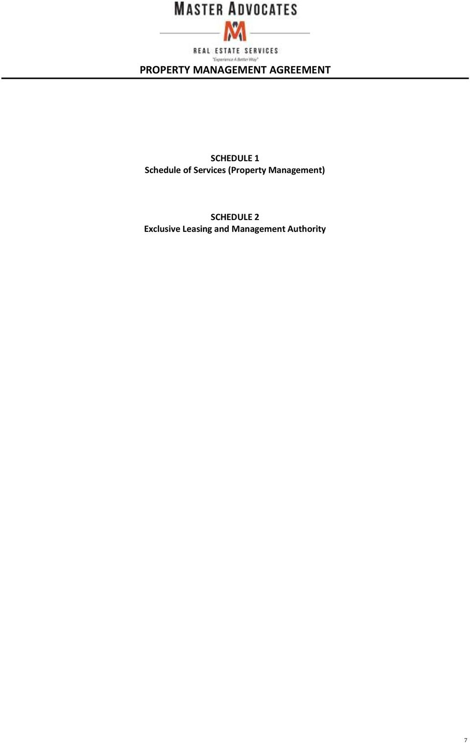(Property Management) SCHEDULE 2