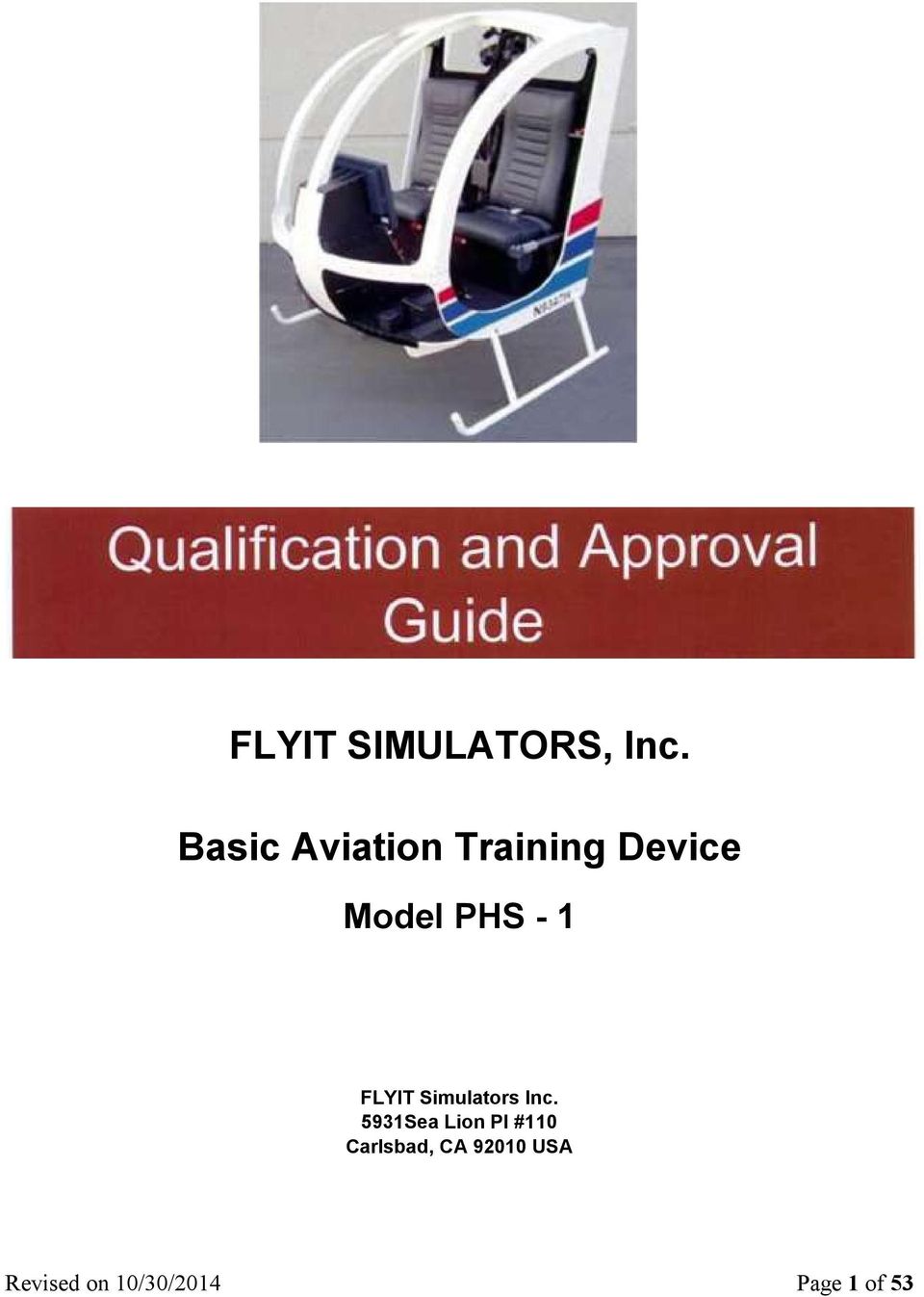 - 1 FLYIT Simulators Inc.