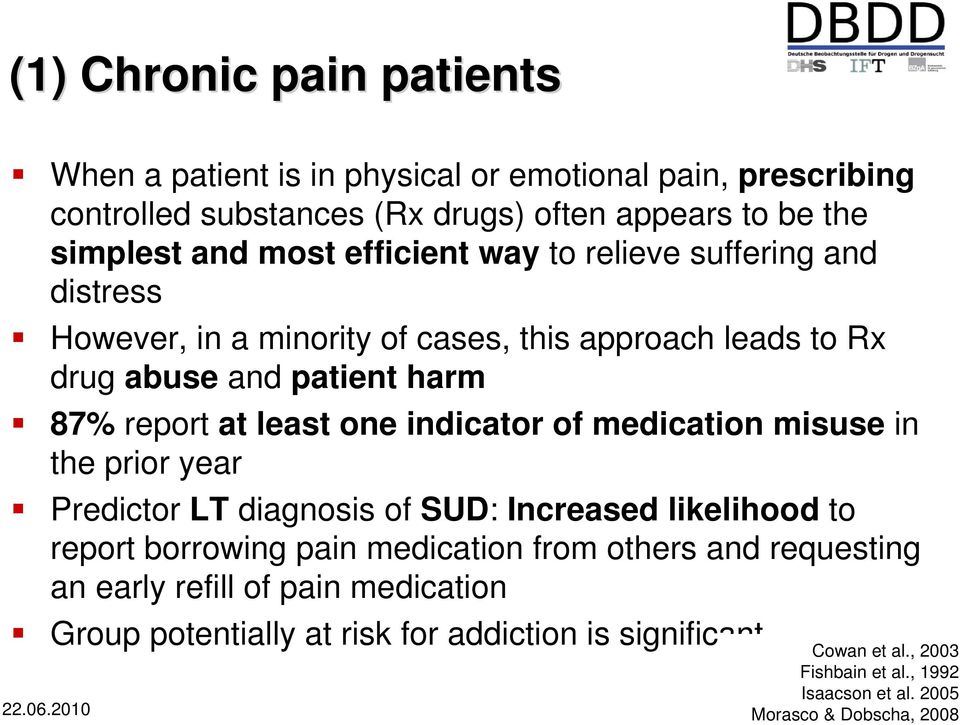 indicator of medication misuse in the prior year Predictor LT diagnosis of SUD: Increased likelihood to report borrowing pain medication from others and requesting