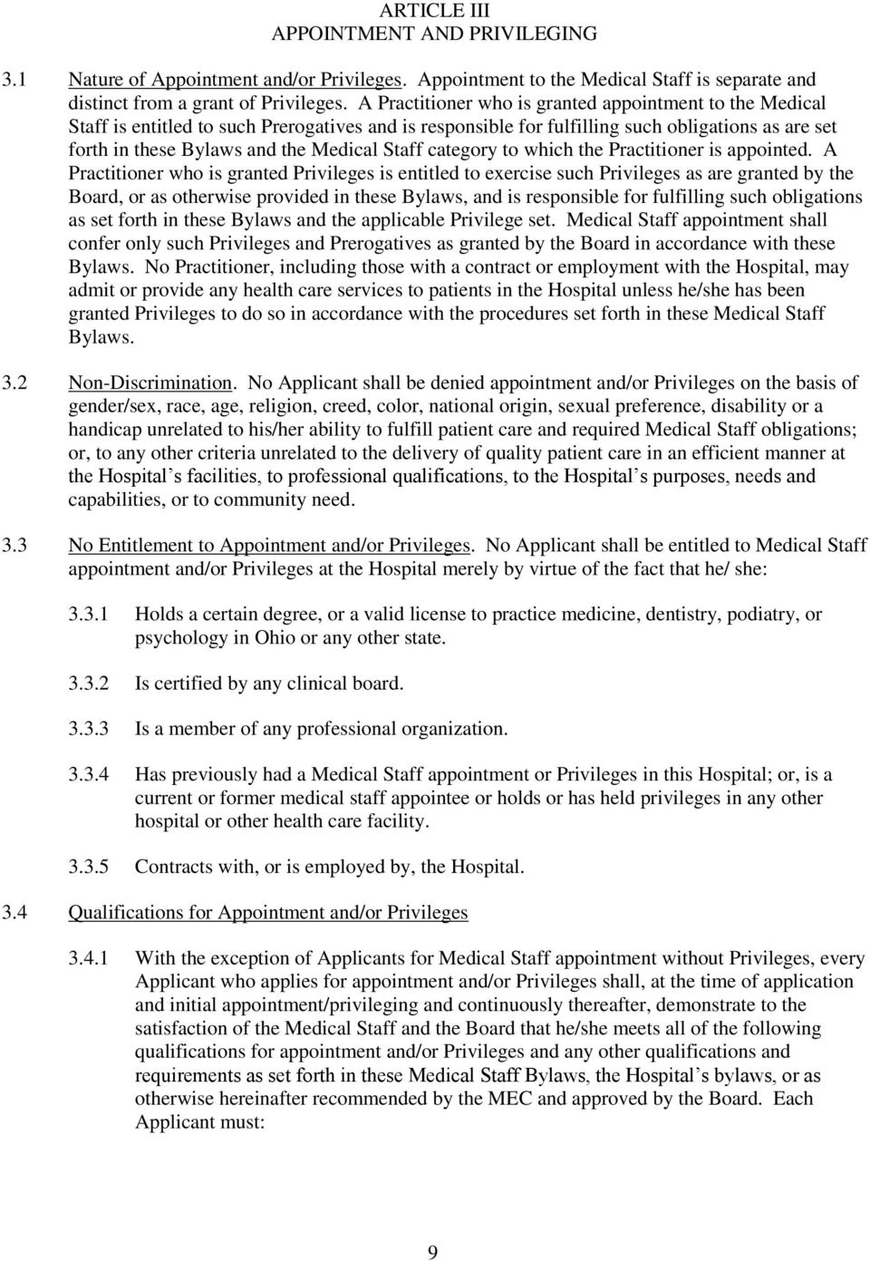 Staff category to which the Practitioner is appointed.
