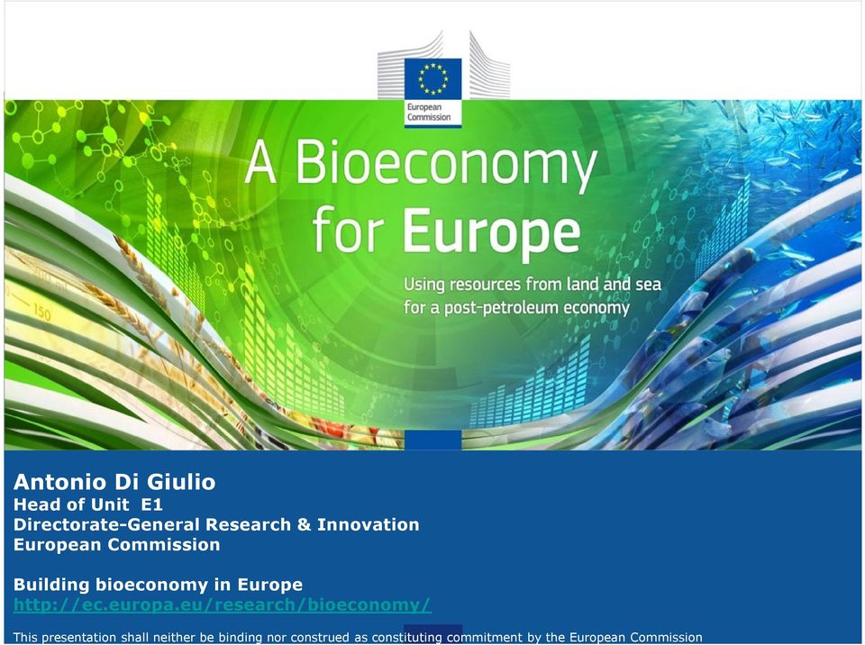 European Commission Building bioeconomy