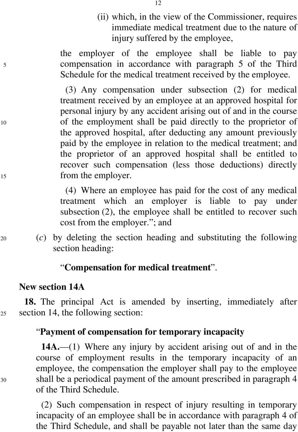 (3) Any compensation under subsection (2) for medical treatment received by an employee at an approved hospital for personal injury by any accident arising out of and in the course of the employment