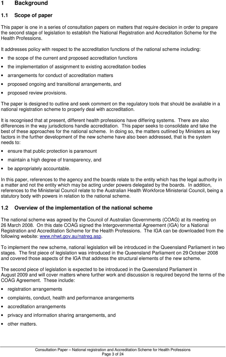 Accreditation Scheme for the Health Professions.