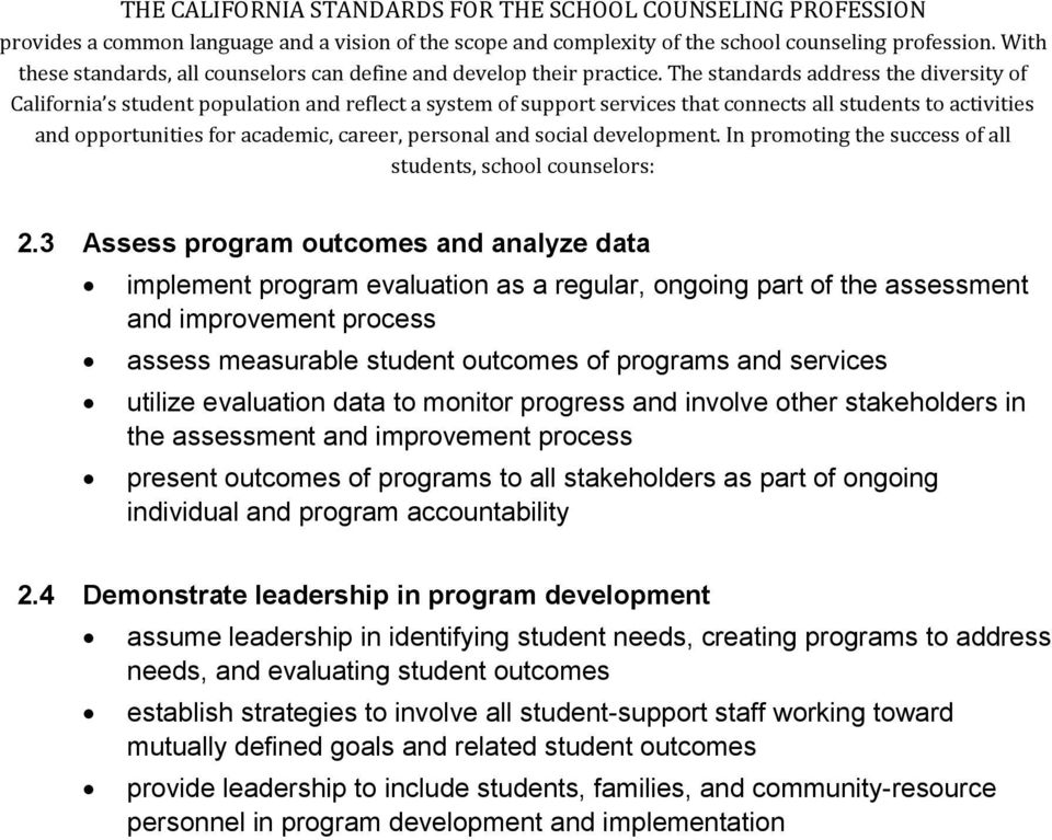 individual and program accountability 2.