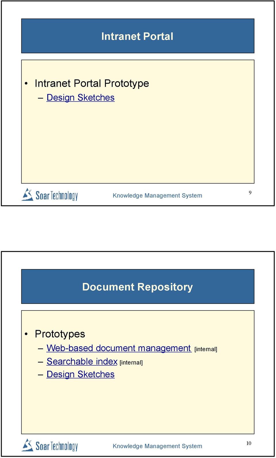 Prototypes Web-based document management