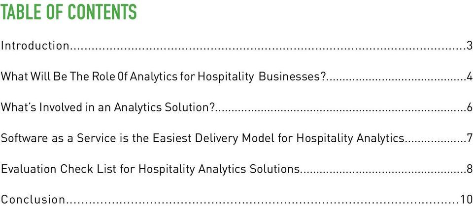 ...4 What s Involved in an Analytics Solution?