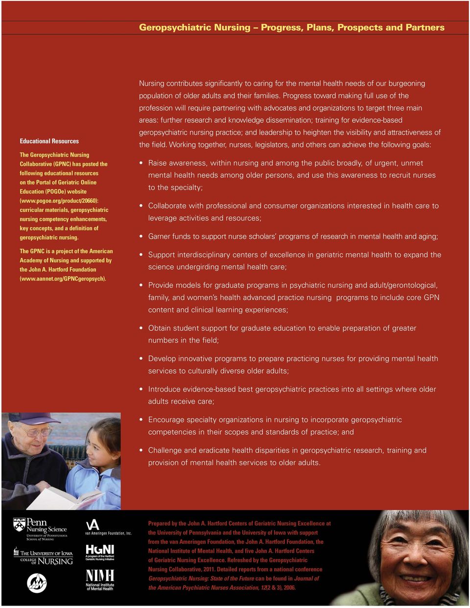 org/product/20660): curricular materials, geropsychiatric nursing competency enhancements, key concepts, and a definition of geropsychiatric nursing.