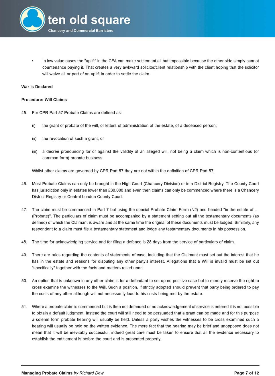 MANAGING PROBATE CLAIMS - PDF Free Download In Probate Valuation Letter Template