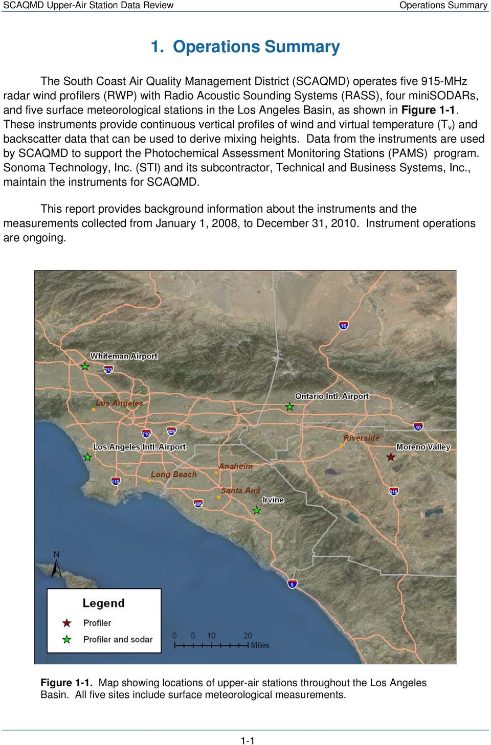 surface meteorological stations in the Los Angeles Basin, as shown in Figure 1-1.