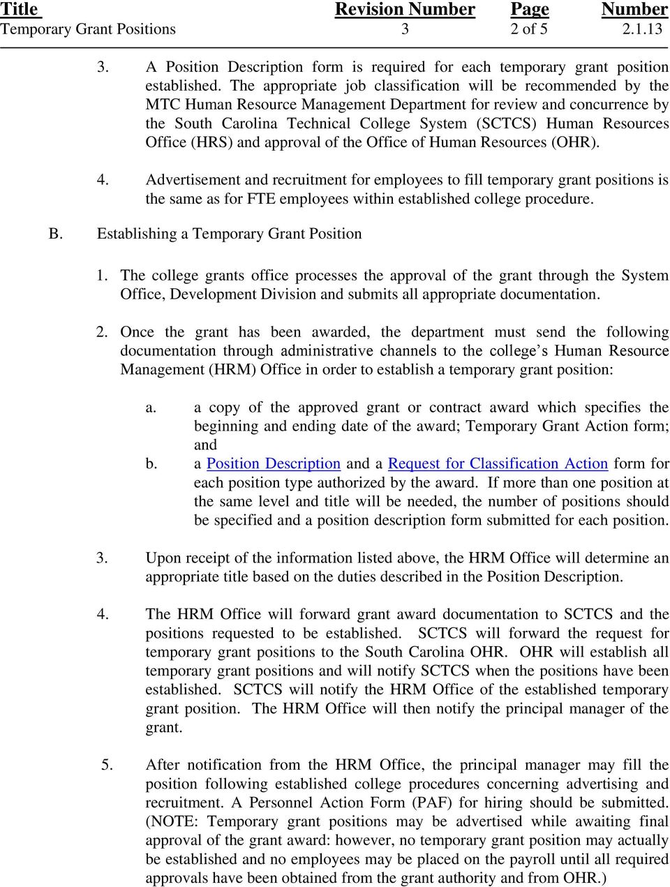 Resources Office (HRS) and approval of the Office of Human Resources (OHR). 4.