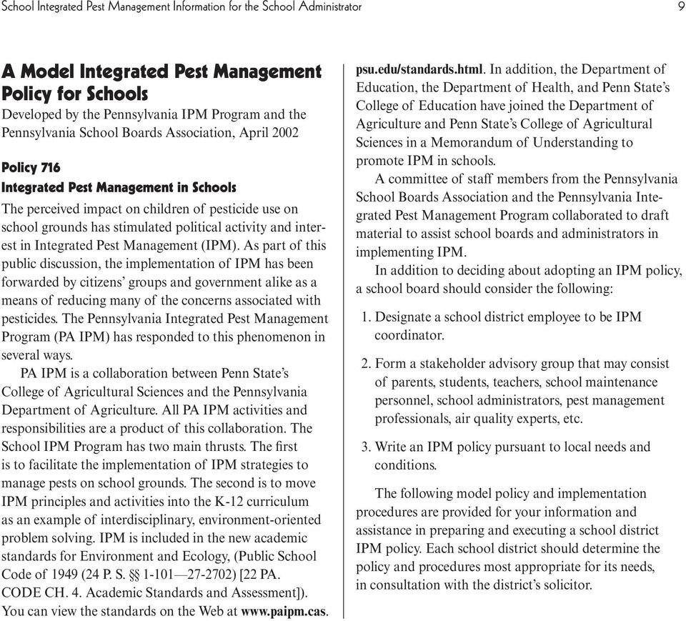 Integrated Pest Management (IPM).