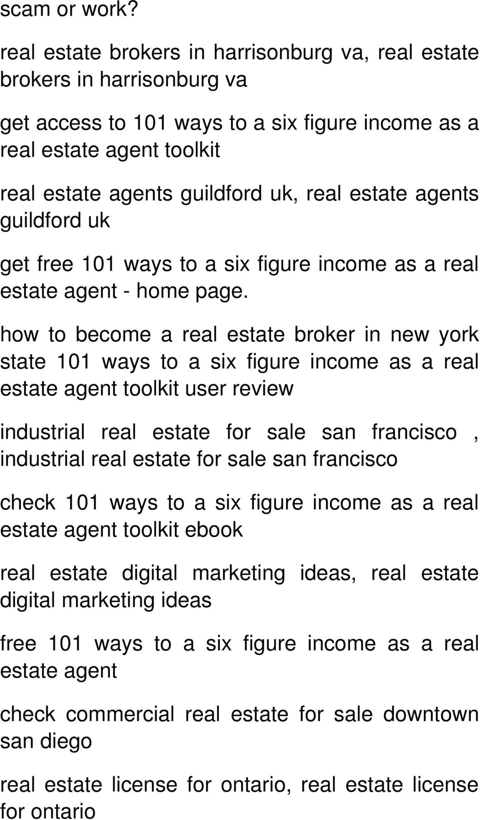 estate agents guildford uk get free 101 ways to a six figure income as a real estate agent - home page.