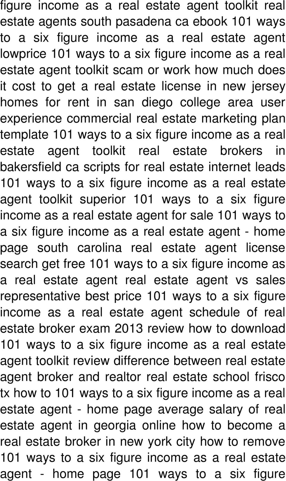 template 101 ways to a six figure income as a real estate agent toolkit real estate brokers in bakersfield ca scripts for real estate internet leads agent toolkit superior 101 ways to a six figure