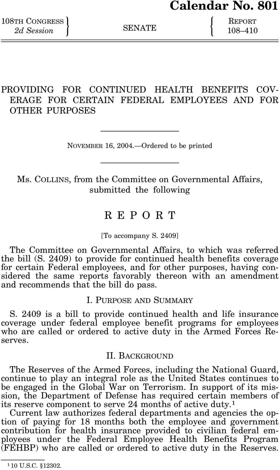 2409] The Committee on Governmental Affairs, to which was referred the bill (S.