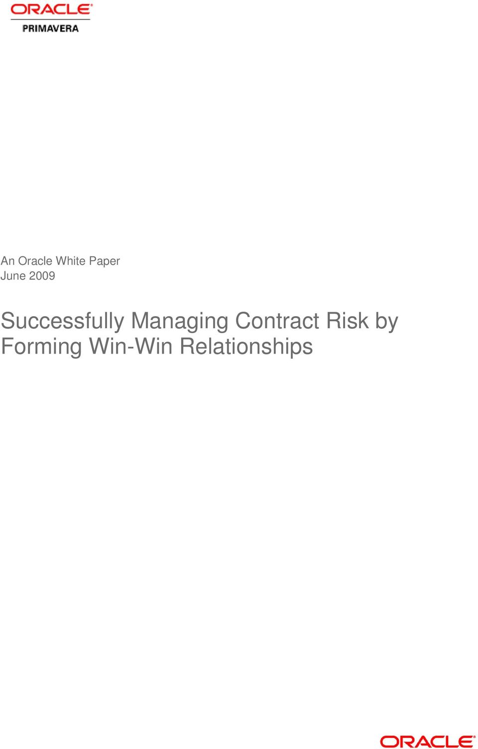 Managing Contract Risk