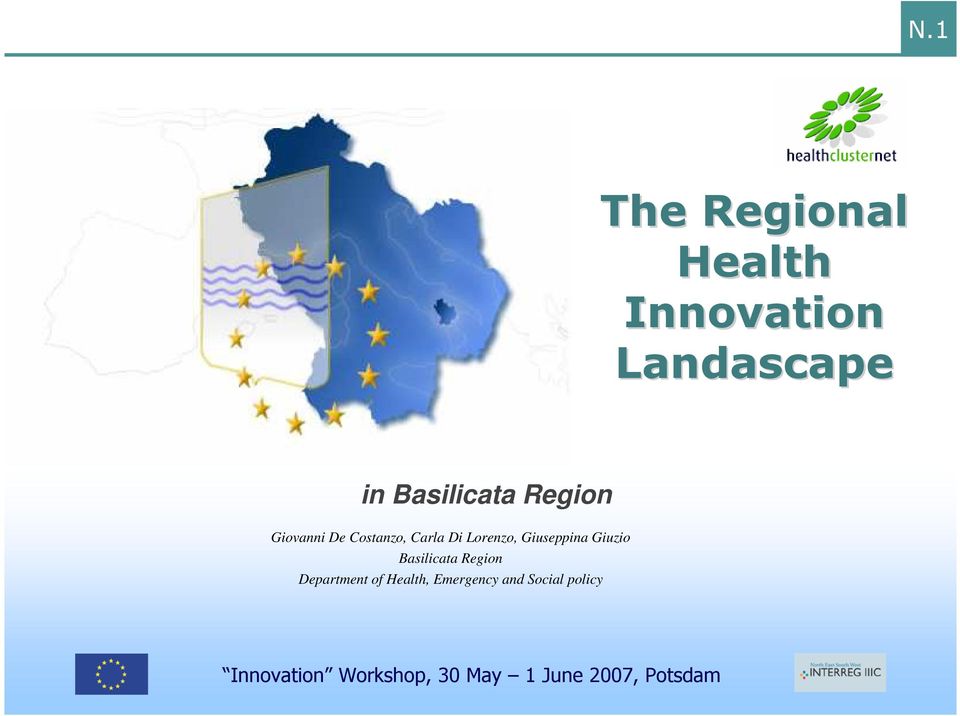 Giuzio Basilicata Region Department of Health, Emergency and