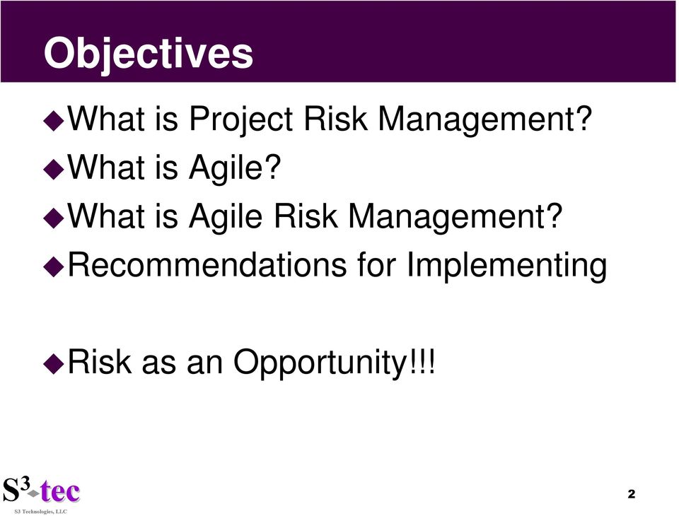 What is Agile Risk Management?