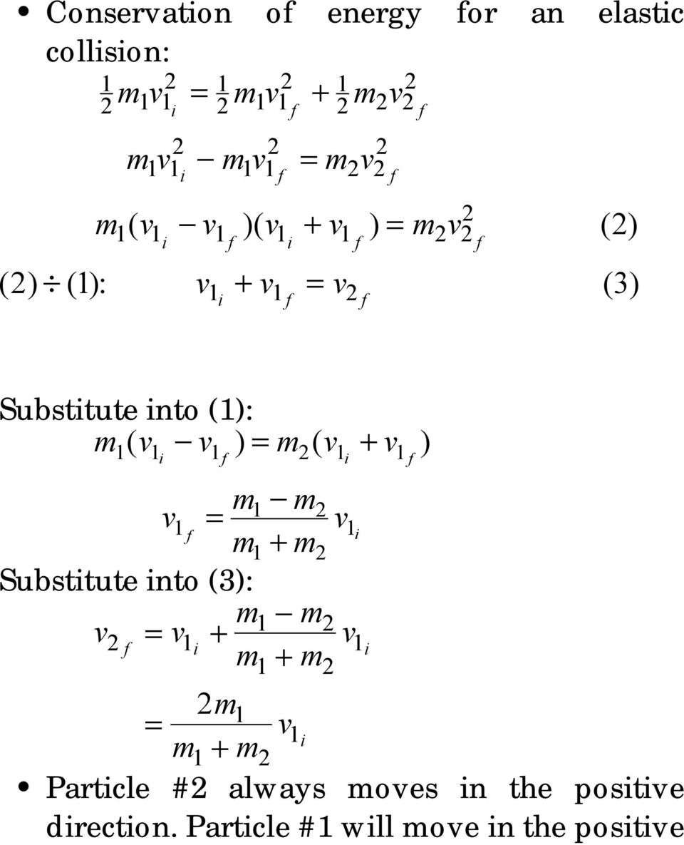 into (1): m 1 ( 1i 1f ) = m 2 ( 1i + 1 f ) 1 f = m 1 m 2 1i Substitute into (3): 2 f = 1i + m 1 m 2