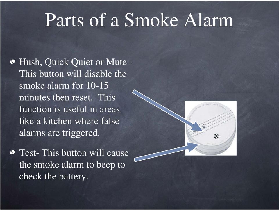 This function is useful in areas like a kitchen where false alarms