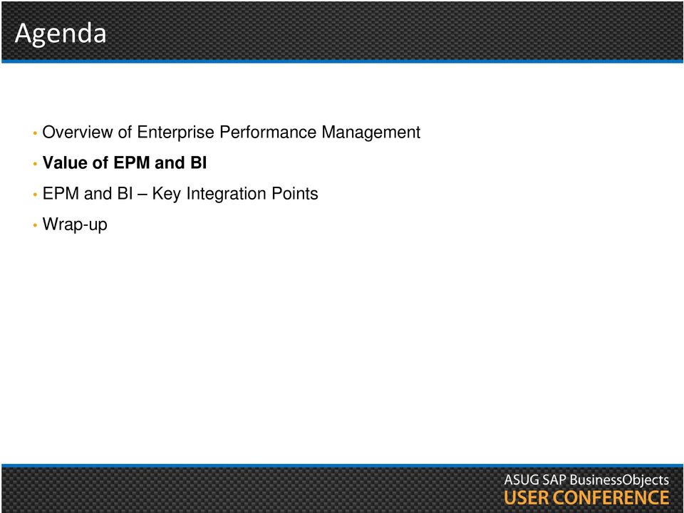 Management Value of EPM and