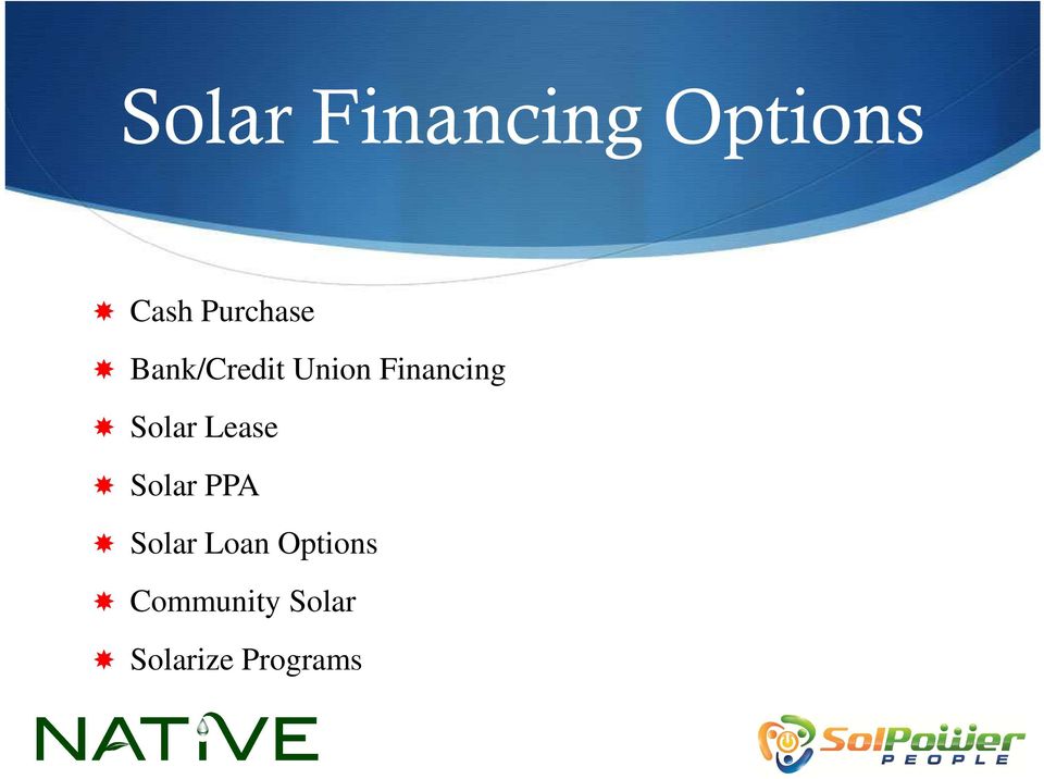 Financing Solar Lease Solar PPA